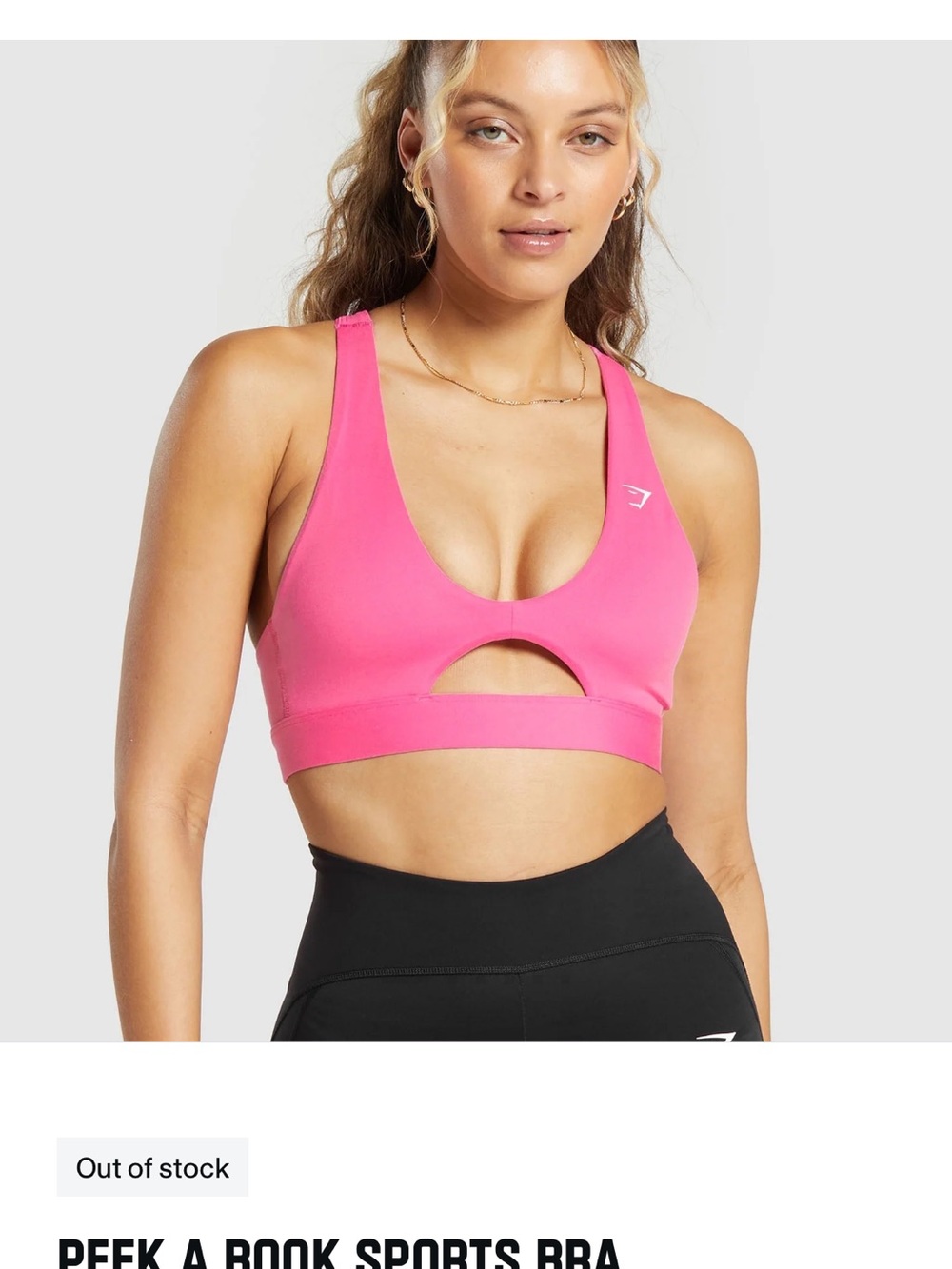 Gymshark Peek-a-Boo Sports Bra in Hot Pink